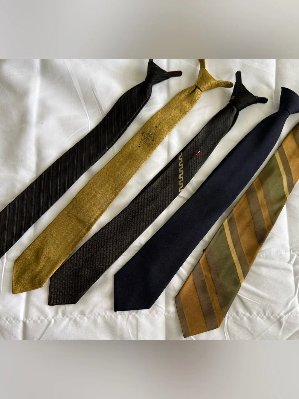 Set of 5 Vintage Clip on Ties - Wembley, Smoothie..